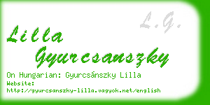 lilla gyurcsanszky business card