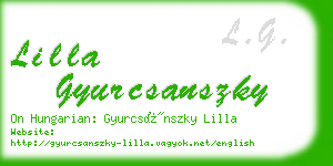 lilla gyurcsanszky business card